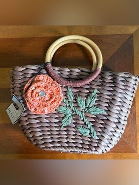 Rolfs Gardenia Mini Basket Weave Purse Basket